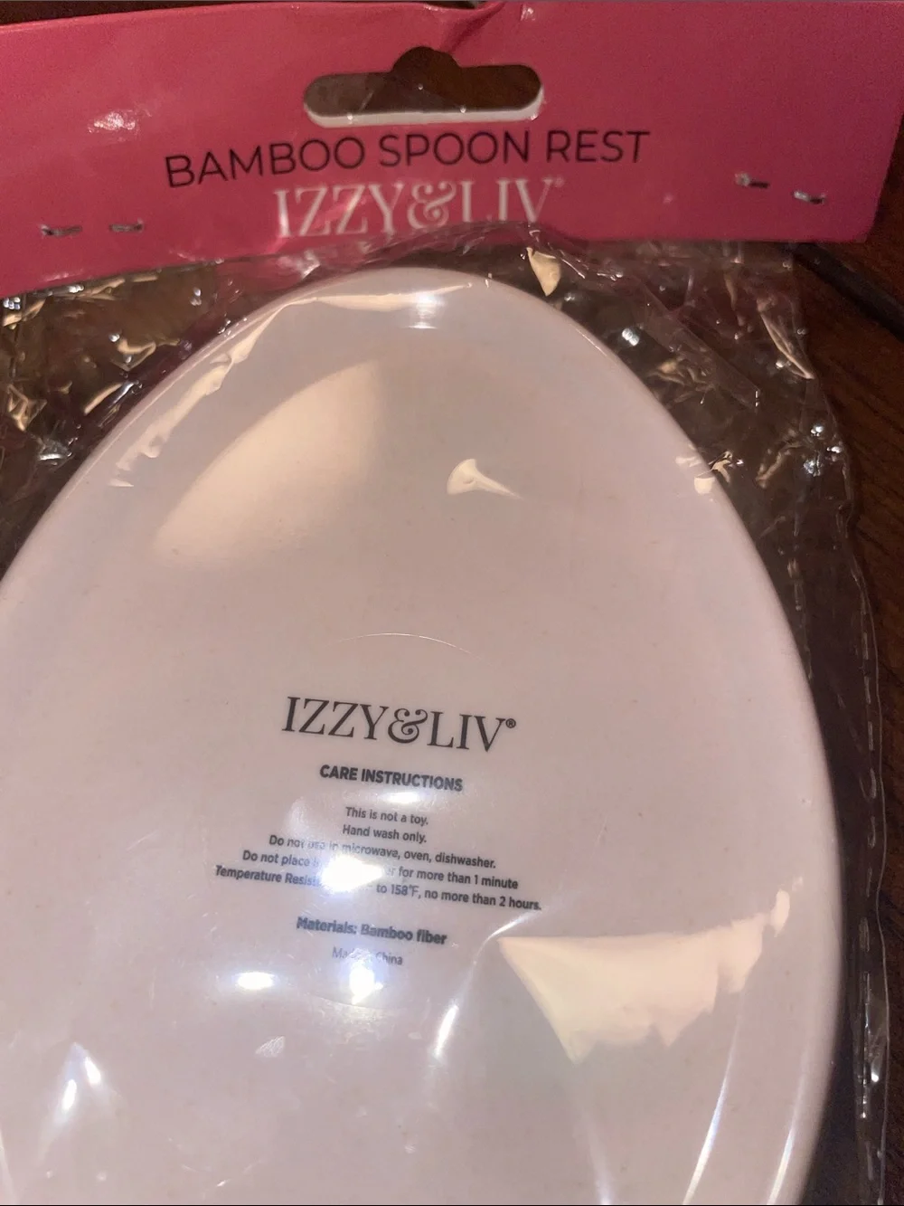 Izzy & Liv Teal Pattern Bamboo Spoon Rest